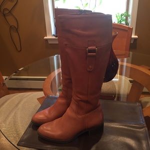 Franco Sarto saddle tan leather riding boots